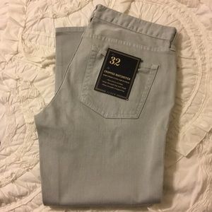 Gray cropped matchstick J Crew jeans